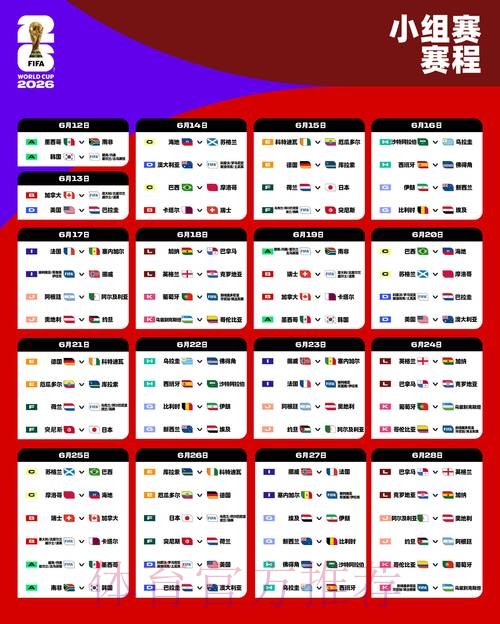 2026世界杯比赛时间完整版 2026世界杯比赛时间完整版